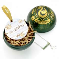 House Slytherin Gift Bauble with Necklace 1