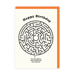 Happy Birthday Maze Greeting Card 1