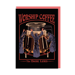 Worship Coffee Greeting Card 1