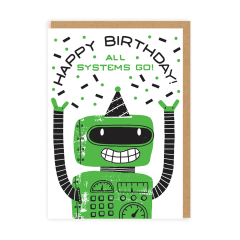 Robot Birthday Greeting Card 1