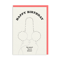 Dot To Dot Mature Balloons Birthday Card 1