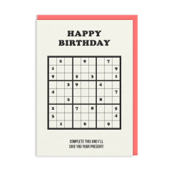 Complete This Sudoku Birthday Card 1