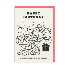 Line Maze Birthday Card 1