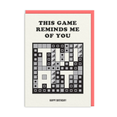 Reminds Me Of You Tetris Birthday Card 1