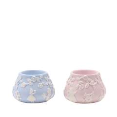 Alice Embossed Tea Light Holders Set of 2 1