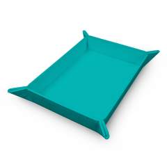 Vivid Magnetic Foldable Dice Tray Teal 1