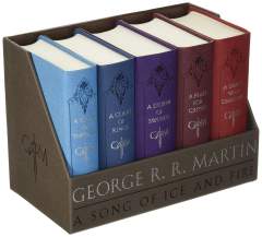 George R. R. Martin's A Game of Thrones Leather-Cloth Boxed Set (Song of Ice and Fire Series): A Game of Thrones, A Clash of Kings, A Storm of Swords, A Feast for Crows, and A Dance with Dragons 1