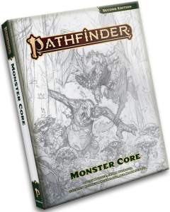 Pathfinder Monster Core Rulebook Sketch Cover HC Pathfinder RPG 2nd Edition 1