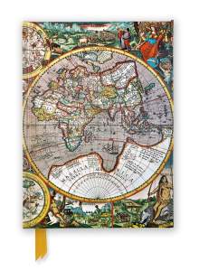 Antique Map of the World Foiled Journal 1